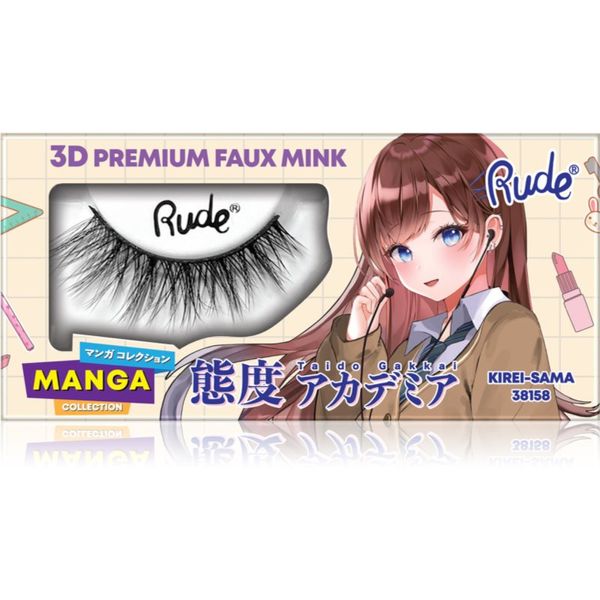 Rude Cosmetics Rude Cosmetics Manga Collection 3D Premium Faux Mink umjetne trepavice tip Kirei-Sama 2 kom