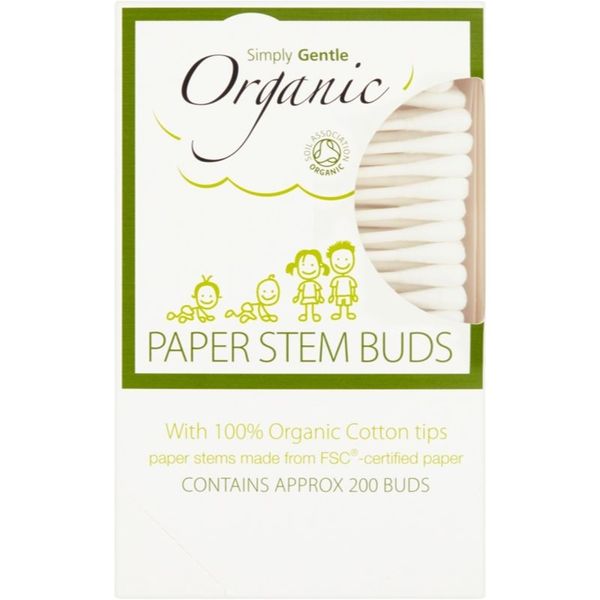 Simply Gentle Simply Gentle Organic Paper Stem Buds štapići za uši 200 kom
