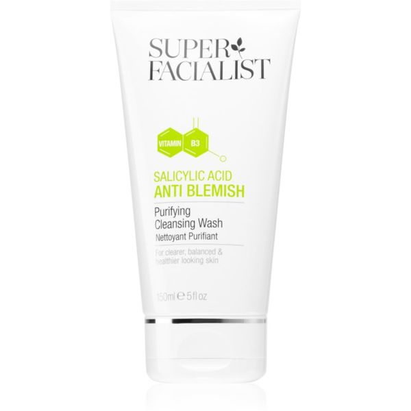 Super Facialist Super Facialist Salicylic Acid Anti Blemish gel za skidanje šminke i čišćenje za problematičnu i masnu kožu 150 ml
