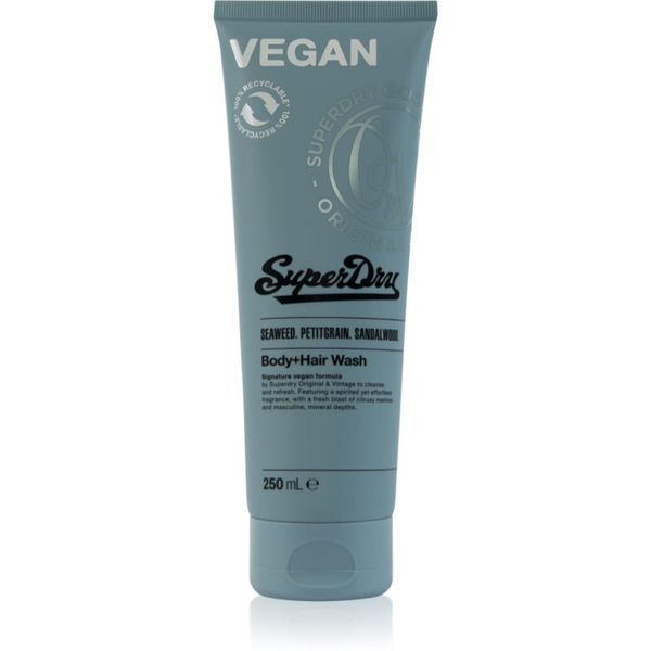 Superdry Superdry Seaweed. Petitgrain. Sandalwood. gel za tuširanje za tijelo i kosu za muškarce 250 ml