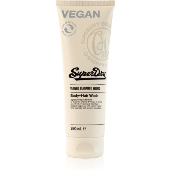 Superdry Superdry Vetiver. Bergamot. Woods. gel za tuširanje i šampon 2 u 1 za muškarce Vetiver. Bergamot. Woods. 250 ml