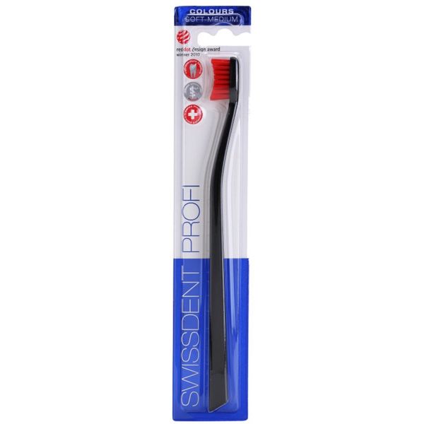 Swissdent Swissdent Profi Colours Single četkica za zube soft-medium Black & Red 1 kom