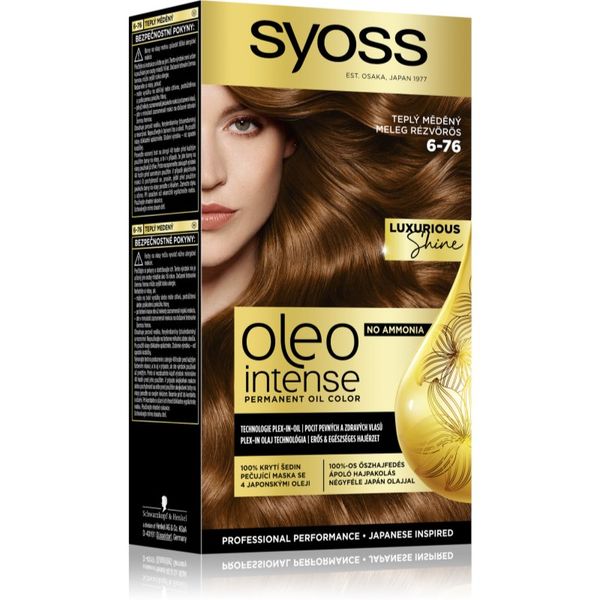 Syoss Syoss Oleo Intense trajna boja za kosu s uljem nijansa 6-76 Warm Copper 1 kom