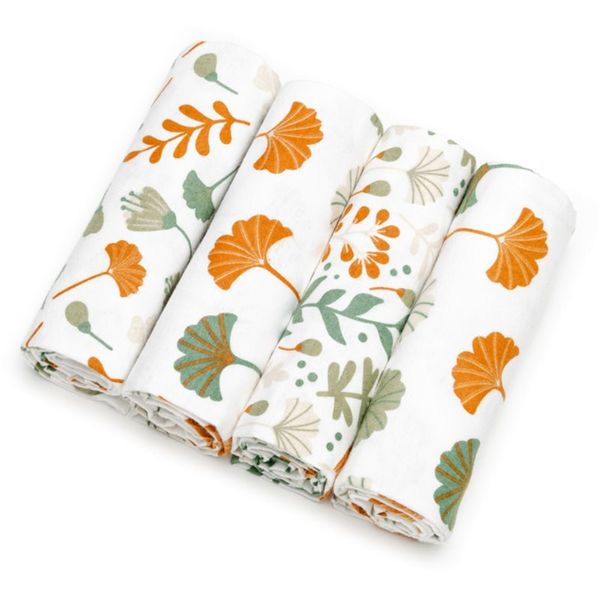T-Tomi T-Tomi Cloth Diapers Ginkgo Leafs platnene pelene 76x76 cm 4 kom