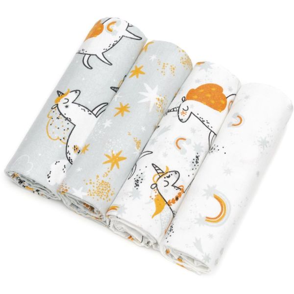 T-Tomi T-TOMI Cloth Diapers Unicorns platnene pelene 76x76 cm 4 kom