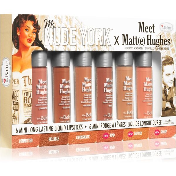 theBalm theBalm Meet Matt(e) Hughes X Ms. Nude York set tekućih ruževa (s mat efektom)