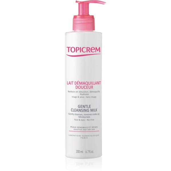 Topicrem Topicrem UH FACE Gentle Cleansing Milk nježno mlijeko za čišćenje za osjetljivu i suhu kožu lica 200 ml