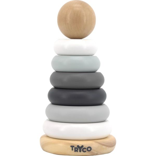 Tryco Tryco Wooden Ring Piramid igračka od drva 10m+ 1 kom