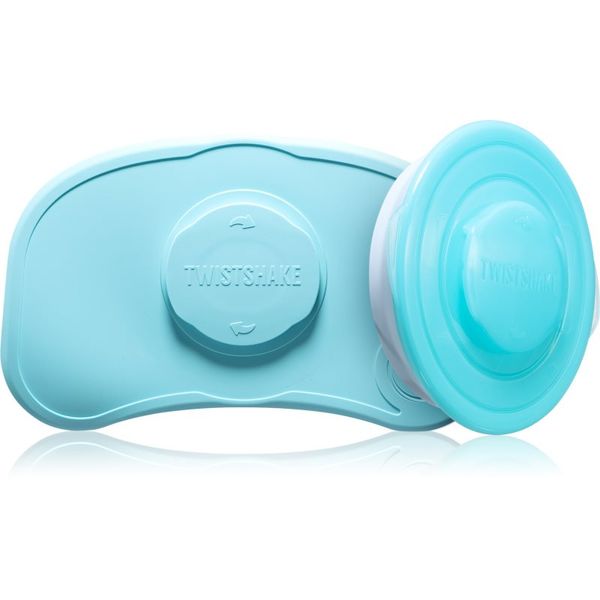 Twistshake Twistshake Click-mat Mini + Plate podloga s tanjurom Pastel Blue 2 kom