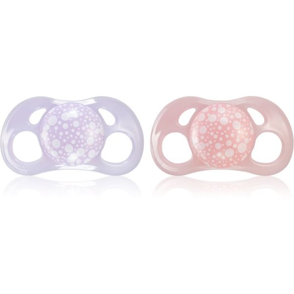 Twistshake Twistshake Orthodontic 6m+ duda Pink+Purple 2 kom