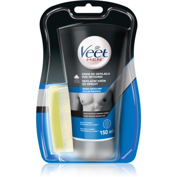 Veet Veet MEN krema za depilaciju za vrijeme tuširanja za osjetljivu kožu za muškarce 150 ml