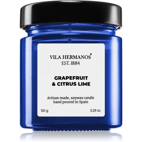 Vila Hermanos Vila Hermanos Apothecary Cobalt Blue Grapefruit & Citrus Lime mirisna svijeća 150 g