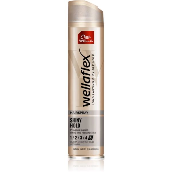 Wella Wella Wellaflex Shiny Hold lak za kosu za ekstra jako učvršćivanje za sjaj 250 ml