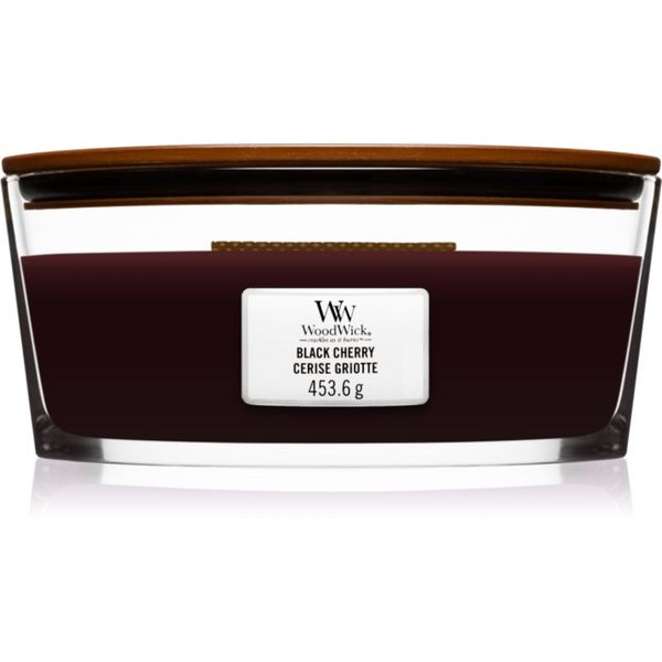 Woodwick Woodwick Black Cherry mirisna svijeća s drvenim fitiljem (hearthwick) 453 g