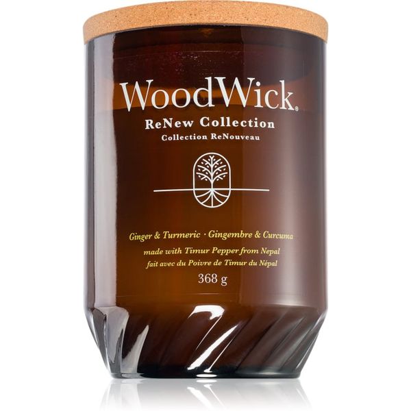 Woodwick Woodwick Ginger & Turmeric mirisna svijeća s drvenim fitiljem 368 g