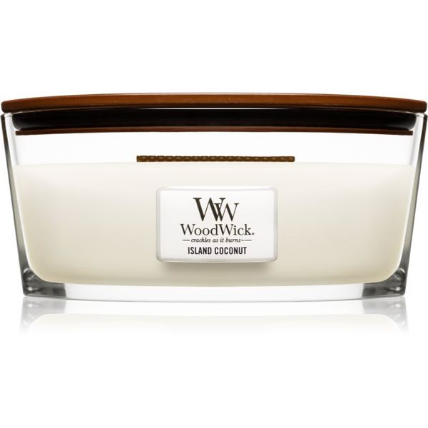 Woodwick Woodwick Island Coconut mirisna svijeća s drvenim fitiljem (hearthwick) 453 g