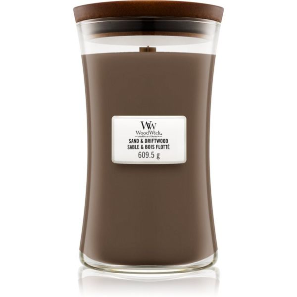Woodwick Woodwick Sand & Driftwood mirisna svijeća s drvenim fitiljem 609.5 g