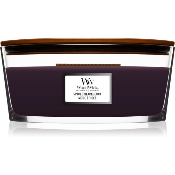 Woodwick Woodwick Spiced Blackberry mirisna svijeća s drvenim fitiljem (hearthwick) 453,6 g