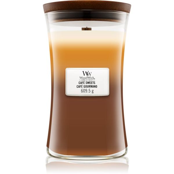 Woodwick Woodwick Trilogy Café Sweets mirisna svijeća s drvenim fitiljem 609,5 g