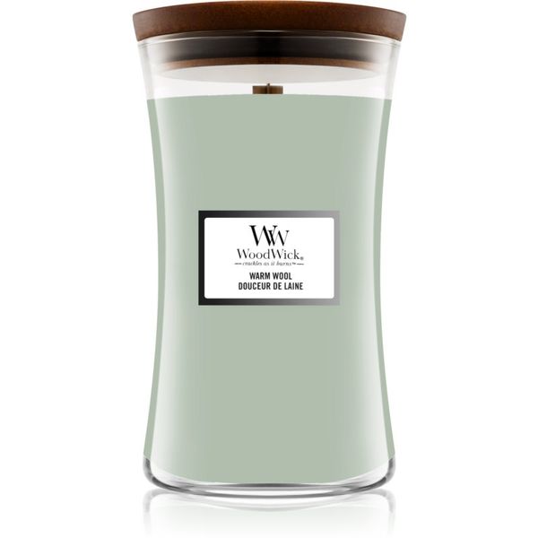 Woodwick Woodwick Warm Wool mirisna svijeća s drvenim fitiljem 610 g