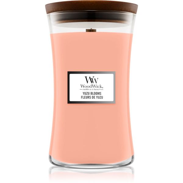 Woodwick Woodwick Yuzu Blooms mirisna svijeća s drvenim fitiljem 609 g