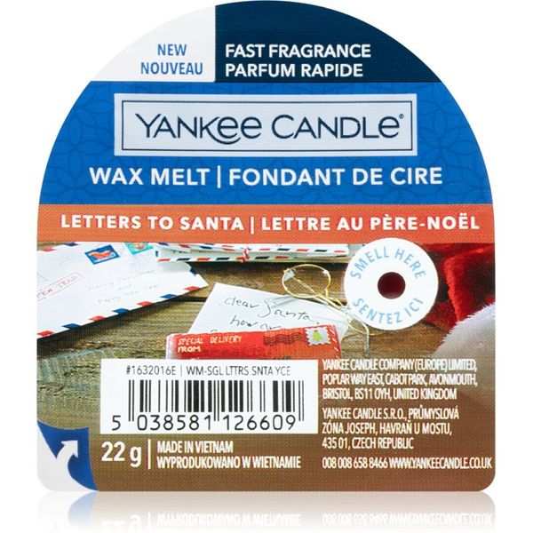 Yankee Candle Yankee Candle Letters To Santa vosak za aroma lampu 22 g