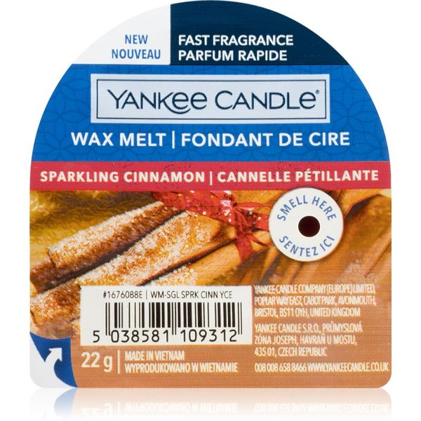 Yankee Candle Yankee Candle Sparkling Cinnamon vosak za aroma lampu 22 g