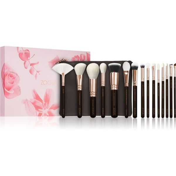 ZOEVA ZOEVA The Artists Brush Set Rose Golden Edition putni set kistova s torbicom