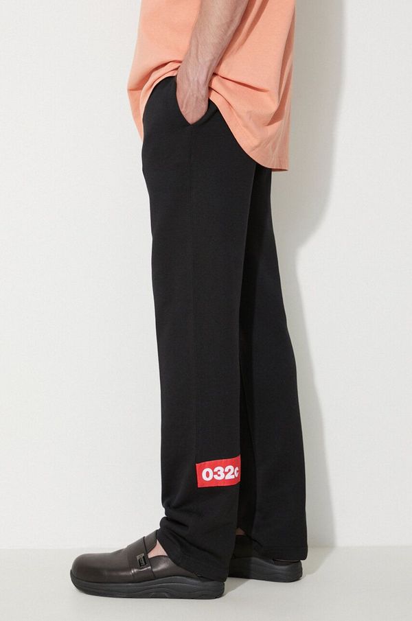 032C Hlače 032C za muškarce, boja: crna, s tiskom, SS23.C.3010-BLACK