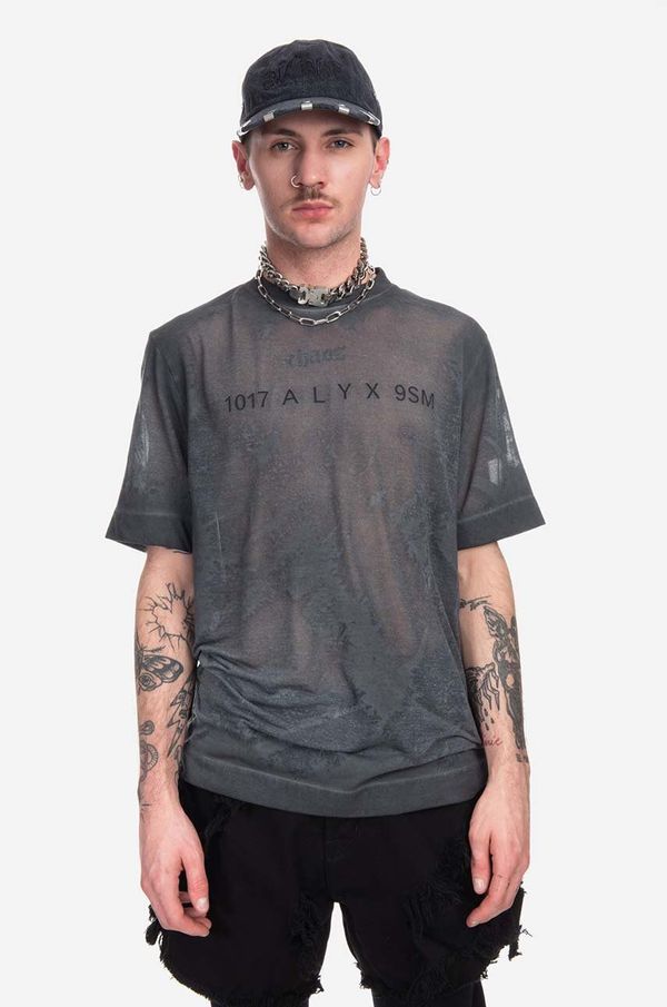1017 ALYX 9SM Pamučna majica 1017 ALYX 9SM Translucent Graphic S/S T-Shirt boja: crna, s uzorkom, AAUTS0392FA02 BLK0001