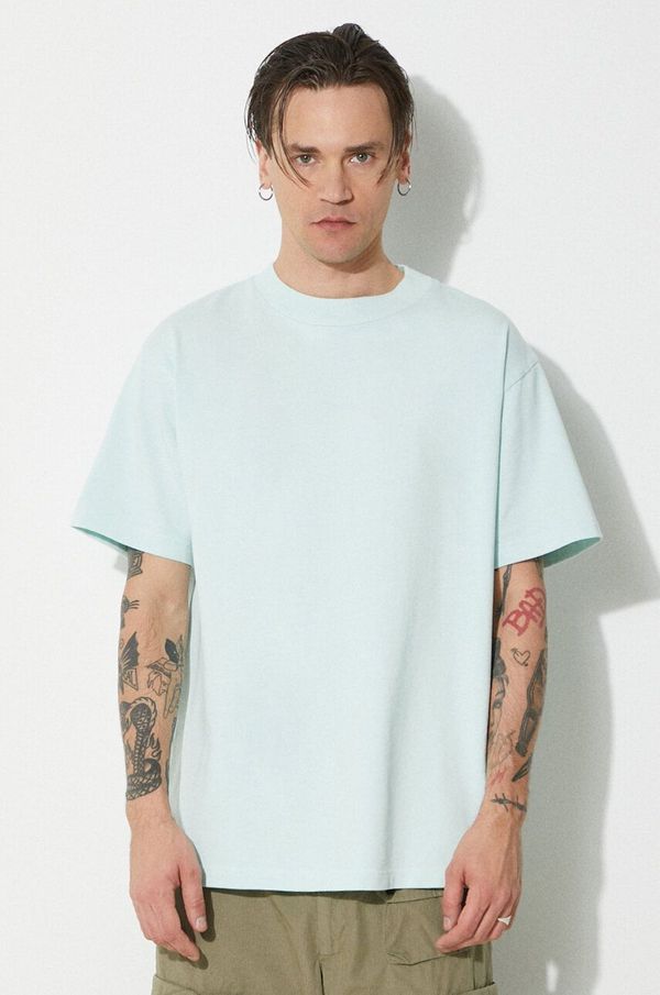 424 Pamučna majica 424 Alias T-Shirt za muškarce, boja: tirkizna, bez uzorka, FF4SMH01AP-JE341.619