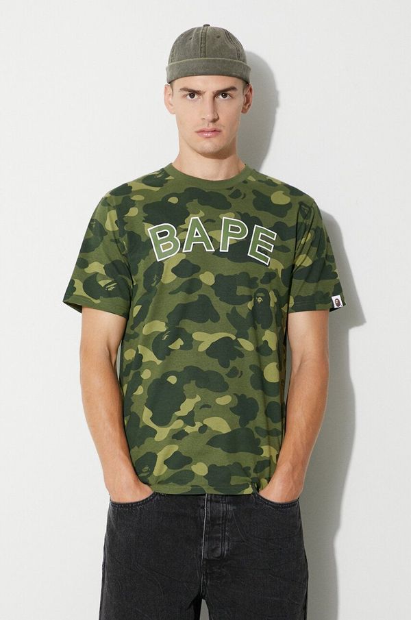 A Bathing Ape Pamučna majica A Bathing Ape boja: zelena, s uzorkom