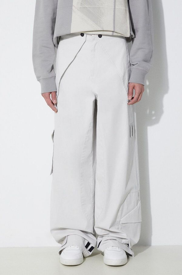 A-COLD-WALL* Hlače A-COLD-WALL* Overlay Cargo Pant za muškarce, boja: siva, cargo kroj, ACWMB276