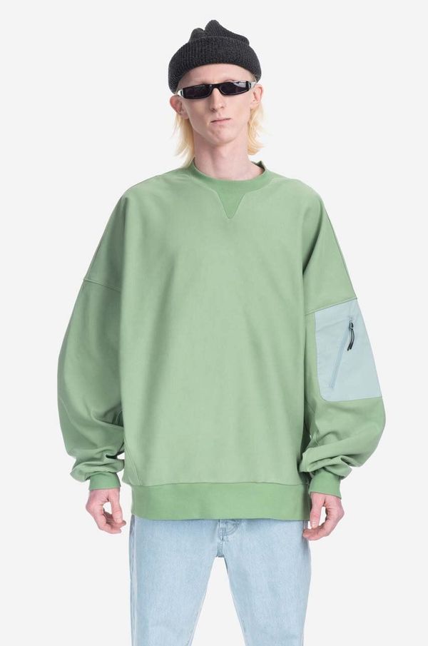 A.A. Spectrum Dukserica A.A. Spectrum Geoflow Sweater boja: zelena, s tiskom, 81230815-green