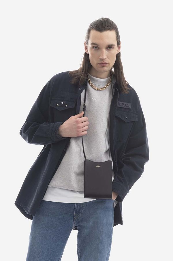 A.P.C. Pamučna košulja A.P.C. Mainline Surchemise za muškarce, boja: tamno plava, relaxed, s klasičnim ovratnikom, COFCI-M02778