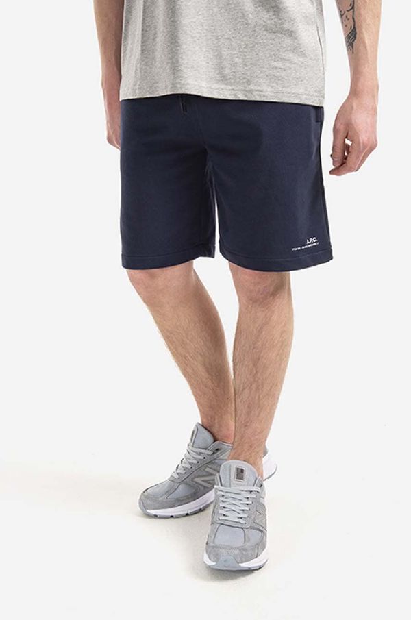 A.P.C. Pamučne kratke hlače A.P.C. Item Short BLACK boja: tamno plava, COEAS.H10148-DARKNAVY