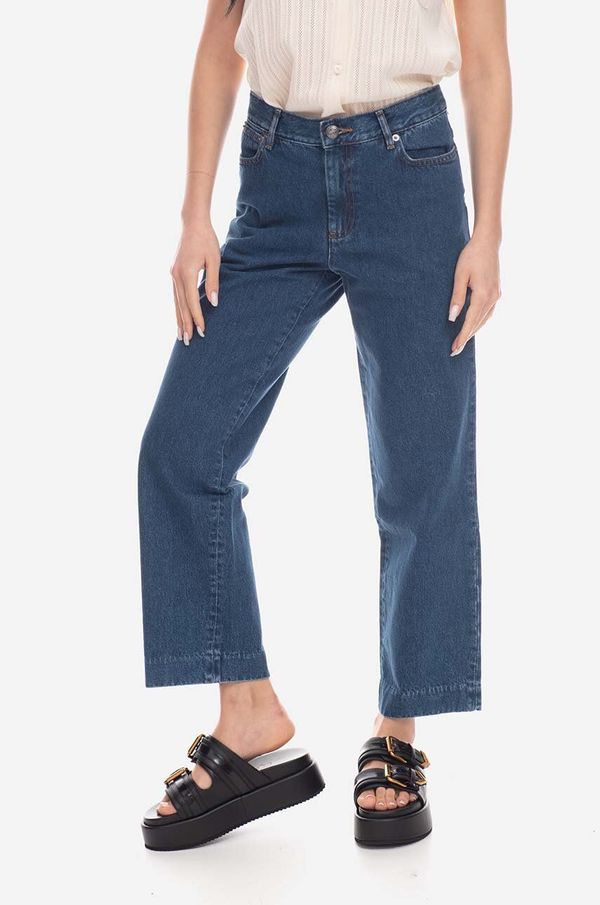A.P.C. Traperice A.P.C. New Sailor za žene, visoki struk, COGUK.F09131-INDIGO
