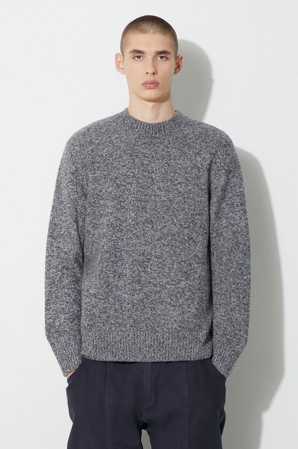 A.P.C. Vuneni pulover A.P.C. za muškarce, boja: siva