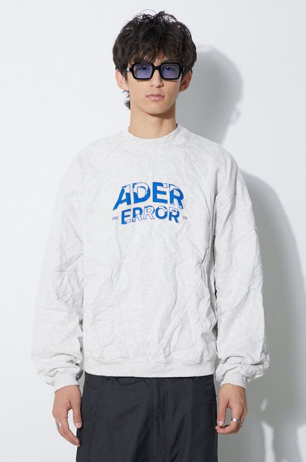 Ader Error Dukserica Ader Error Edca Logo za muškarce, boja: siva, melanž, BMADFWSW0106