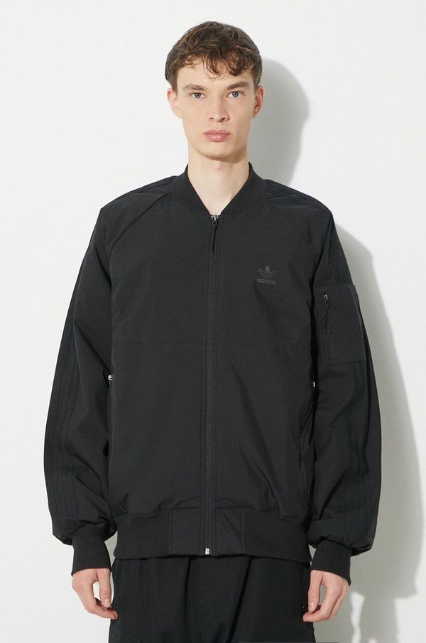 adidas Originals Bomber jakna adidas Originals za muškarce, boja: crna, za prijelazno razdoblje, IS5385