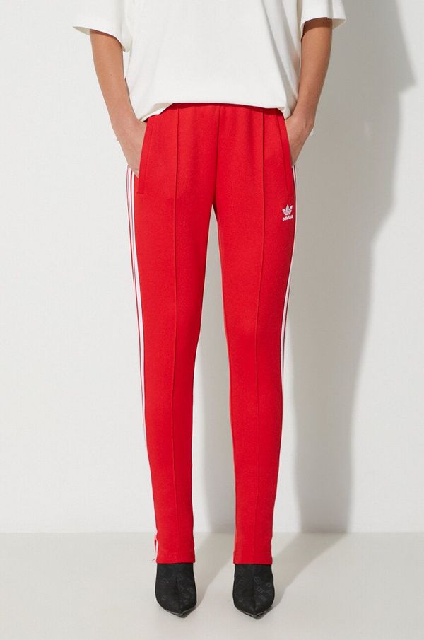 adidas Originals Donji dio trenirke adidas Originals SST Classic TP boja: crvena, s aplikacijom, IK6603