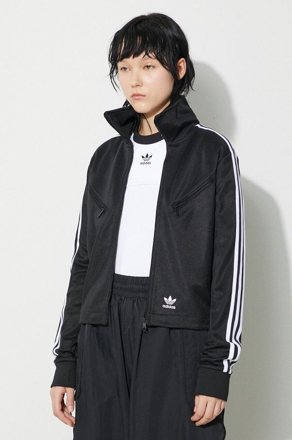 adidas Originals Dukserica adidas Originals Montreal Track Top za žene, boja: crna, s aplikacijom, IU2524