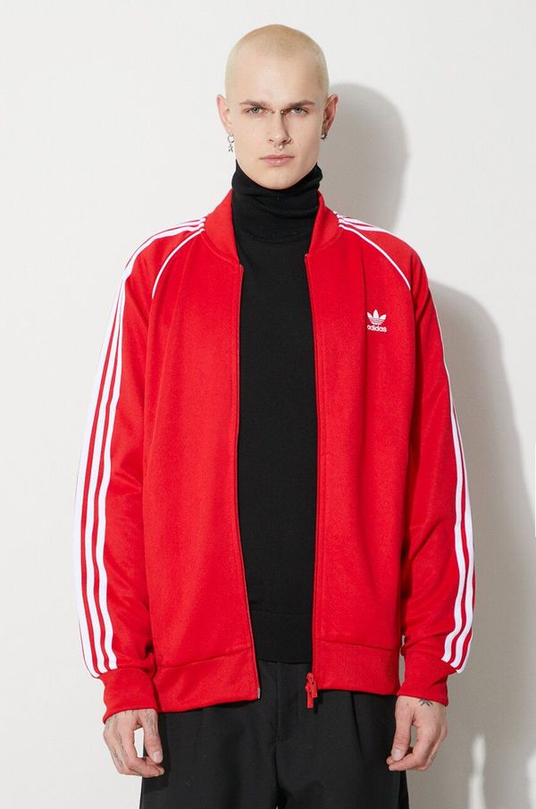 adidas Originals Dukserica adidas Originals za muškarce, boja: crvena, s aplikacijom