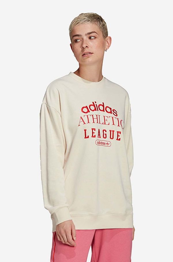 adidas Originals Dukserica adidas Originals za žene, boja: bež, s tiskom, HL0048-cream