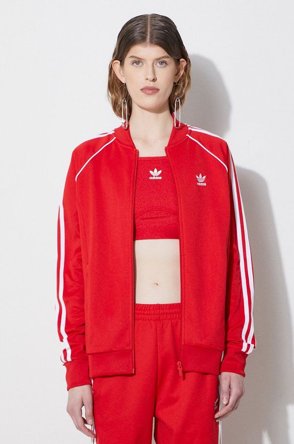adidas Originals Dukserica adidas Originals za žene, boja: crvena, s aplikacijom