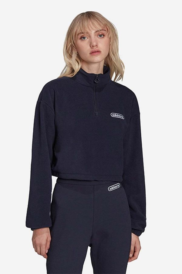 adidas Originals Dukserica adidas Originals za žene, boja: tamno plava, s aplikacijom, HL0052-navy