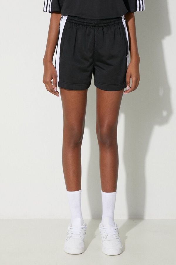 adidas Originals Kratke hlače adidas Originals Adibreak za žene, boja: crna, s aplikacijom, visoki struk, IU2518