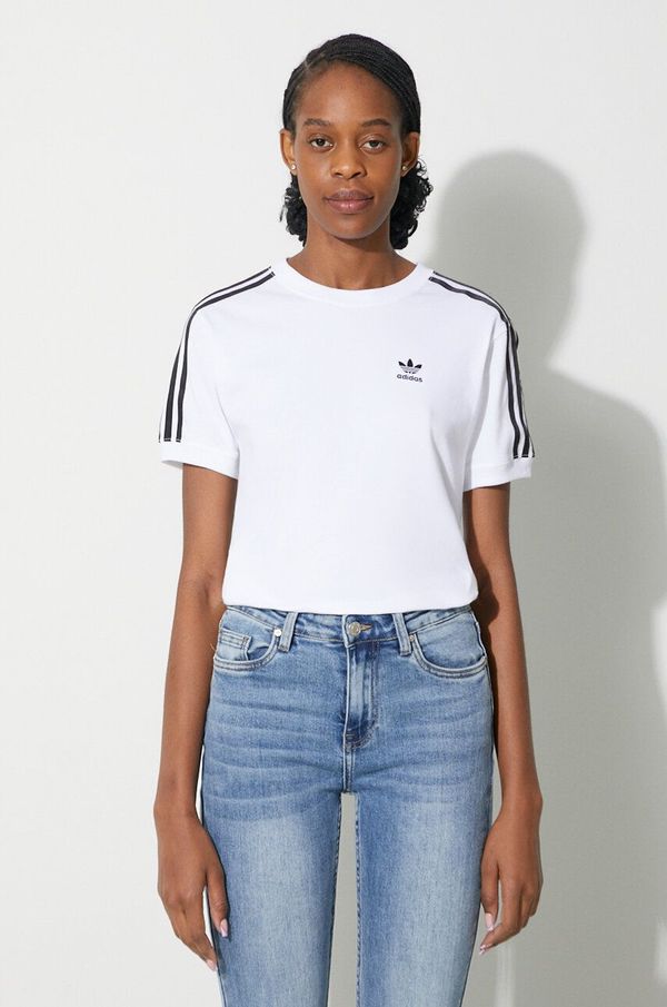 adidas Originals Majica kratkih rukava adidas Originals 3-Stripes Tee za žene, boja: bijela, IR8051
