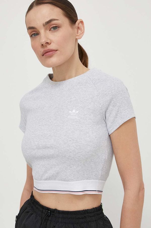 adidas Originals Majica kratkih rukava adidas Originals za žene, boja: siva, IS2318