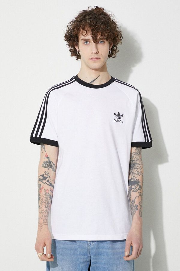 adidas Originals Pamučna majica adidas Originals 3-Stripes boja: bijela, s uzorkom, IA4846-white